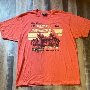 Harley-Davidson Men's Bold Orange Motorcycle Tee